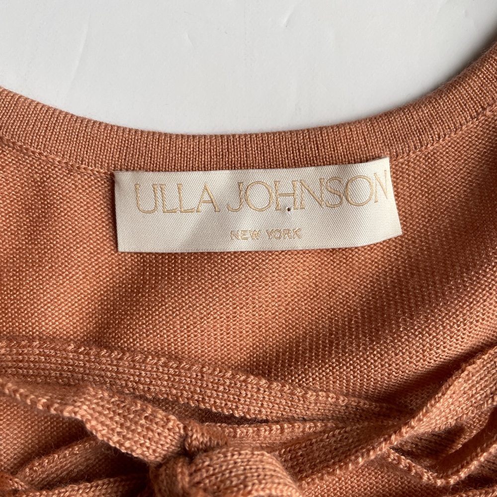 Ulla Johnson Peach Lace-Up Long Sleeve Maxi Dress - Picture 5 of 13